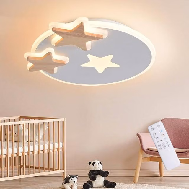 Goeco Modern LED Star Ceiling Light in White, Dimmable with Remote Control, Diameter: 42.5 cm – 1