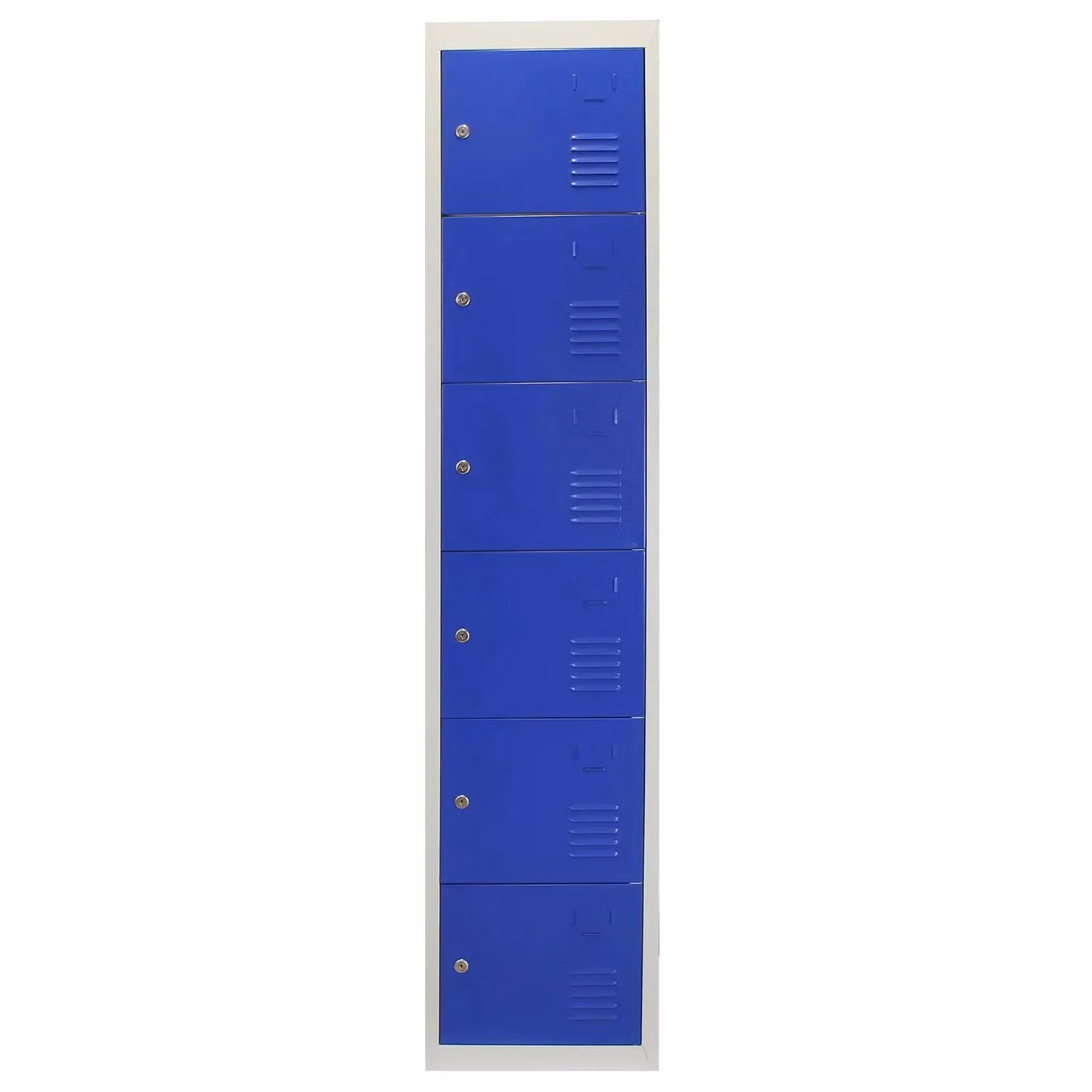Monstershop Metal Six Door Storage Lockers with Hinged Doors, Blue – 2