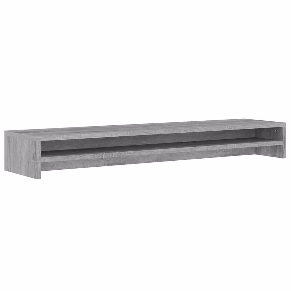 Berkfield Home Monitor Stand in Grey Sonoma, W/D/H: 100 x 24 x 13 cm – 2