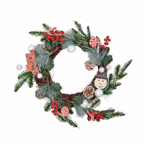 Samuel Alexander Candy Swirls Christmas Wreath in Multicolour, Diameter: 40 cm – 2