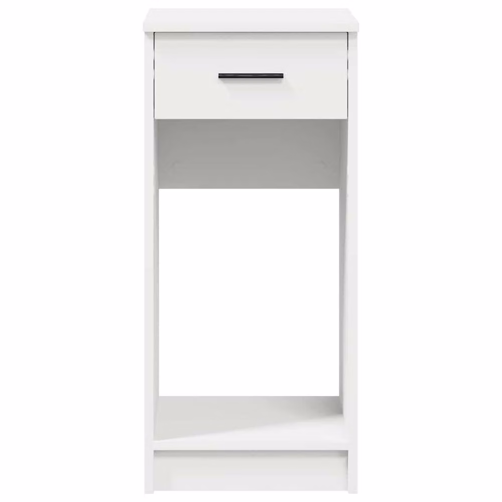 Berkfield Home Computer Tower Stand with Drawer, White, W/D/H: 35 x 45 x 77 cm – 3