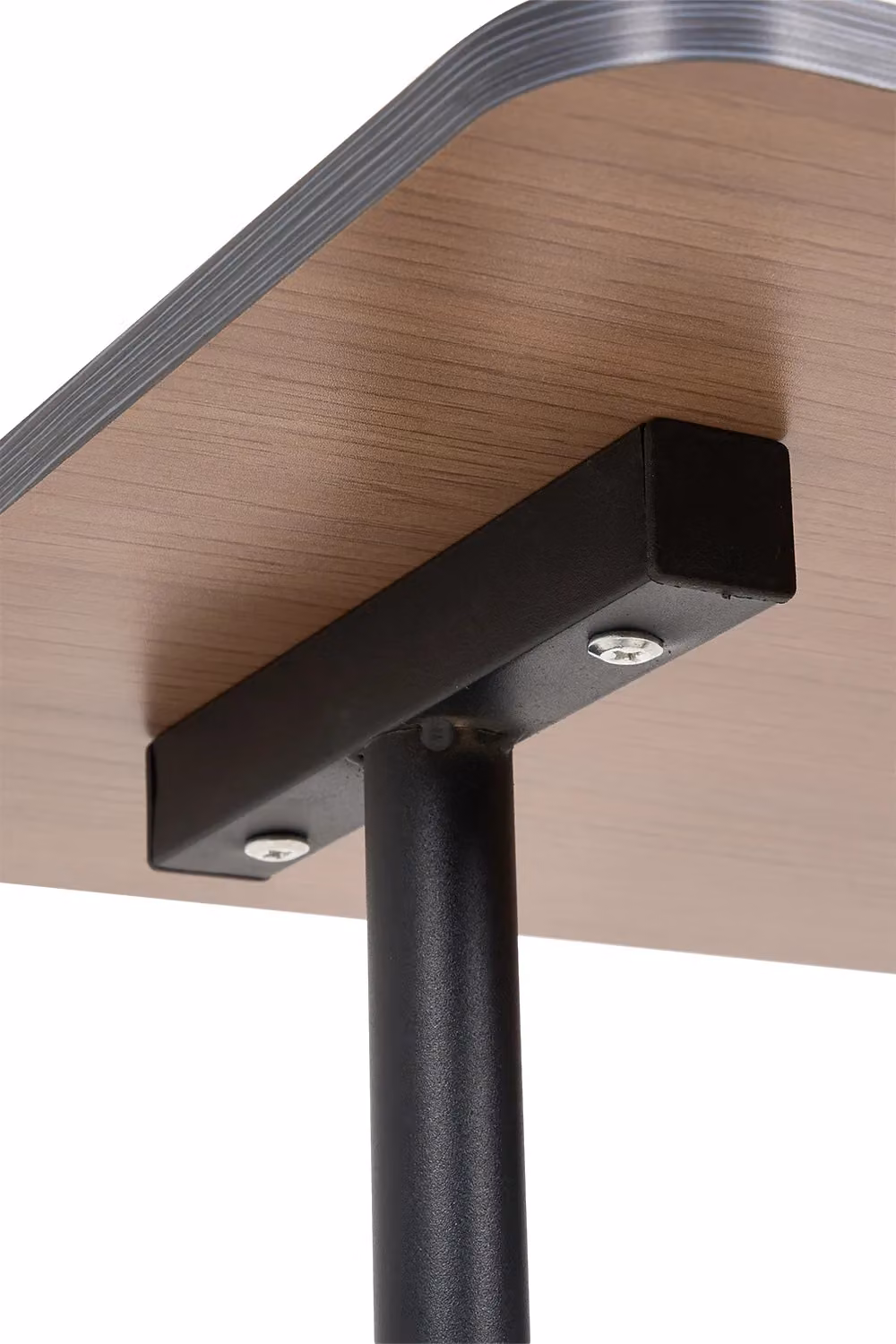 Living and Home Height Adjustable Mobile Laptop Desk with Wheels in Black – 4