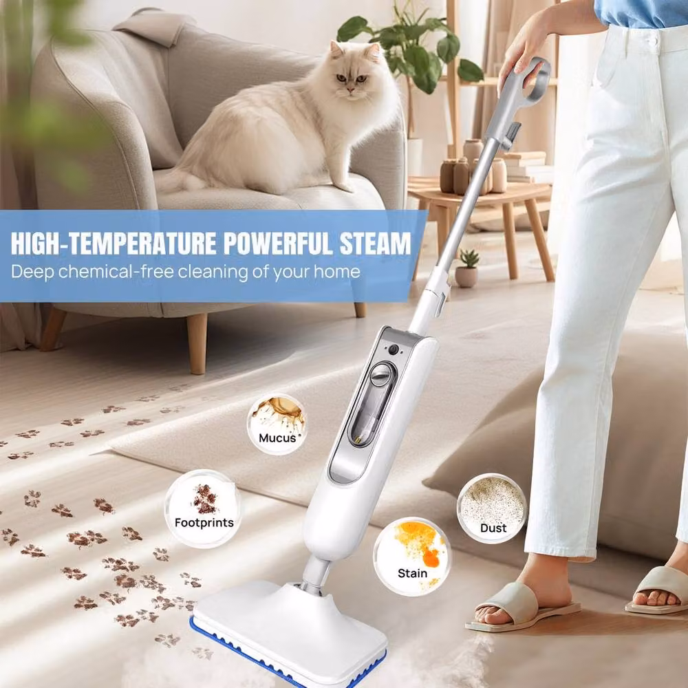 VOGREX Handheld Steamer Mop and Floor, Carpet and Window Cleaner, White, 400ml – 4