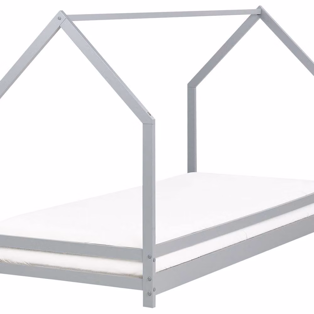 Wyld Haus Kids House Bed in Grey Lacquered Pine, W/D/H: 90 x 200 cm – 2
