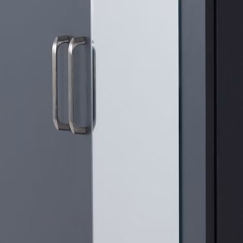 Seconique Dakota 2 Door 1 Drawer Mirrored Wardrobe in Dark Grey, H 175 cm x W 75 cm x D 48 cm – 5
