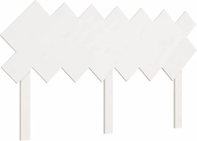 Berkfield Home Rustic White Solid Wood Pine Bed Headboard W: 141 cm, D: 3 cm, H: 80.5 cm