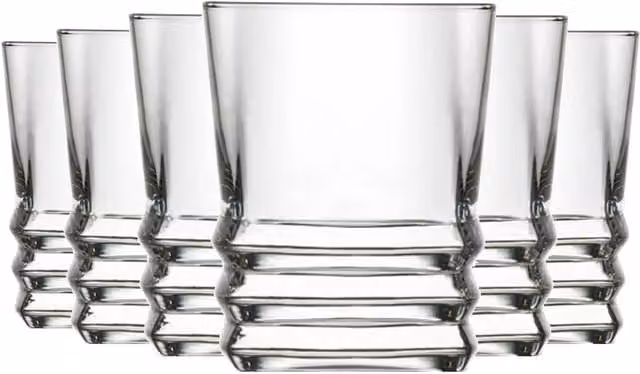 LAV Elegan Shot Glasses, Clear, 80ml, Pack of 6
