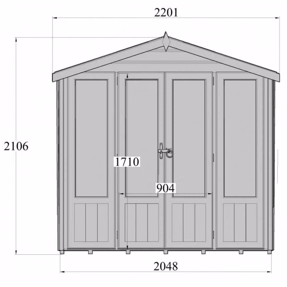 Shires Parham Shiplap Summerhouse Garden Sun Room in Brown – 2