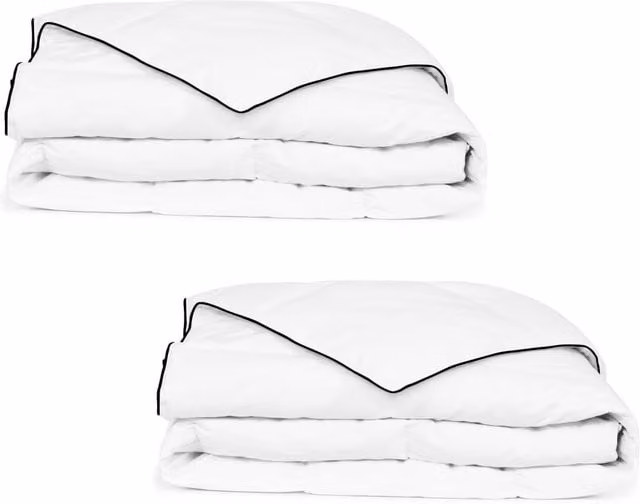 Berkfield Home Winter Down and Feather Duvet Set, 2 Pieces, White, W: 140 cm x L: 200 cm