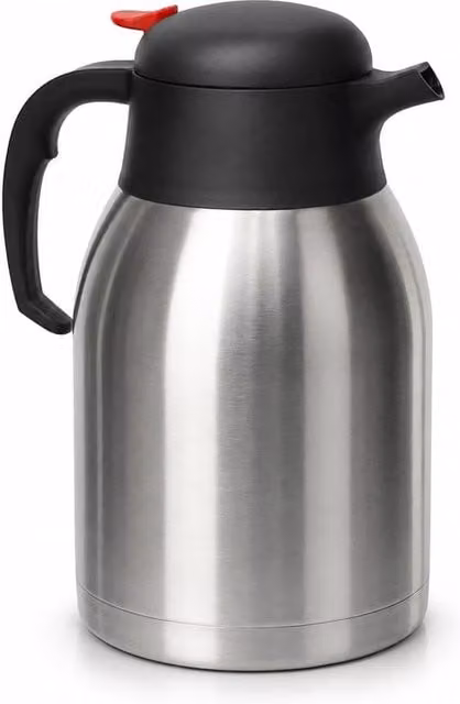 Oypla Stainless Steel Insulated Vacuum Thermal Airpot Flask, 2 l, Silver