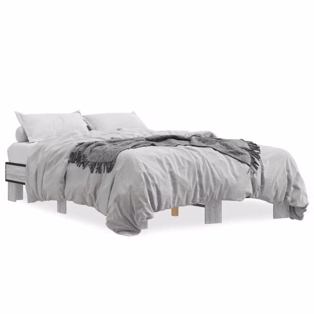 Berkfield Home Durable Small Double Bed Frame with Drawers, Grey, W/D/H: 120 x 200 cm – 3