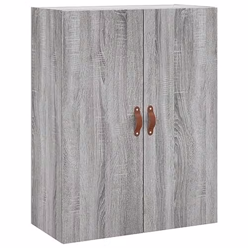 vidaXL Wall Mounted Cabinet in Grey Sonoma, W: 69.5 cm, D: 34 cm, H: 90 cm – 1