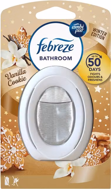 Febreze Bathroom Air Freshener Vanilla and Cookie Silver