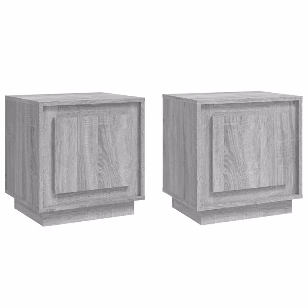 Berkfield Home Set of 2 Grey Sonoma Bedside Cabinets, W/D/H: 44 x 35 x 45 cm – 1