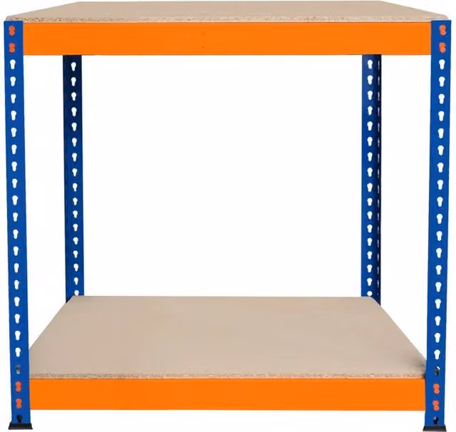 Monstershop S-Rax 2 Tier Workbench in Orange, W/D/H: 90 x 45 x 90 cm