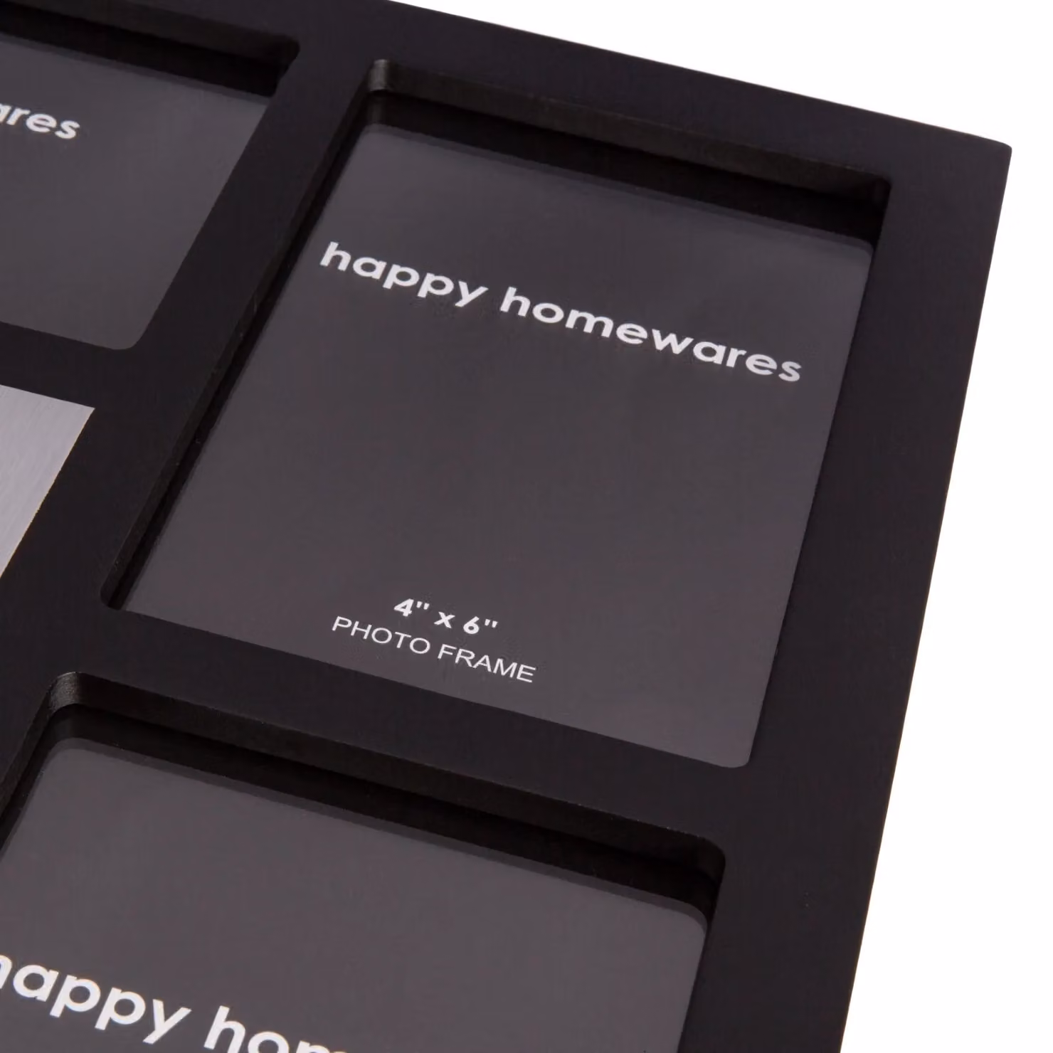 Happy Homewares Modern Black Multi Collage Rectangular Tabletop Picture Frame – 5