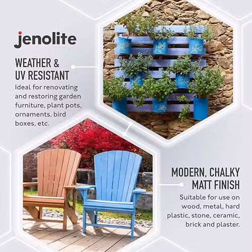JENOLITE Garden Paint in Chalky Blue, 1 Litre – 4
