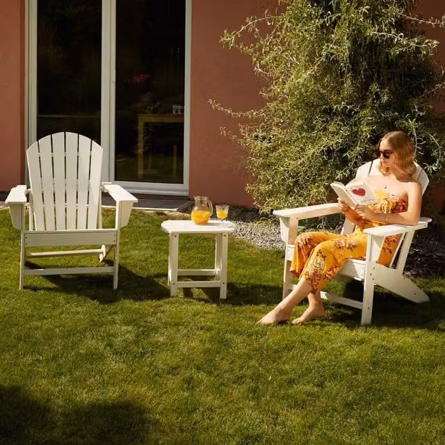 Tectake Brown Garden Furniture Set with 2 Chairs and 1 Table for 3 Adults