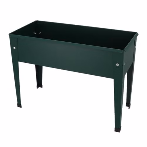 Esschert Design Childrens Metal Raised Bed Planter in Green, W/D/H: 62 x 45 x 29 cm – 1