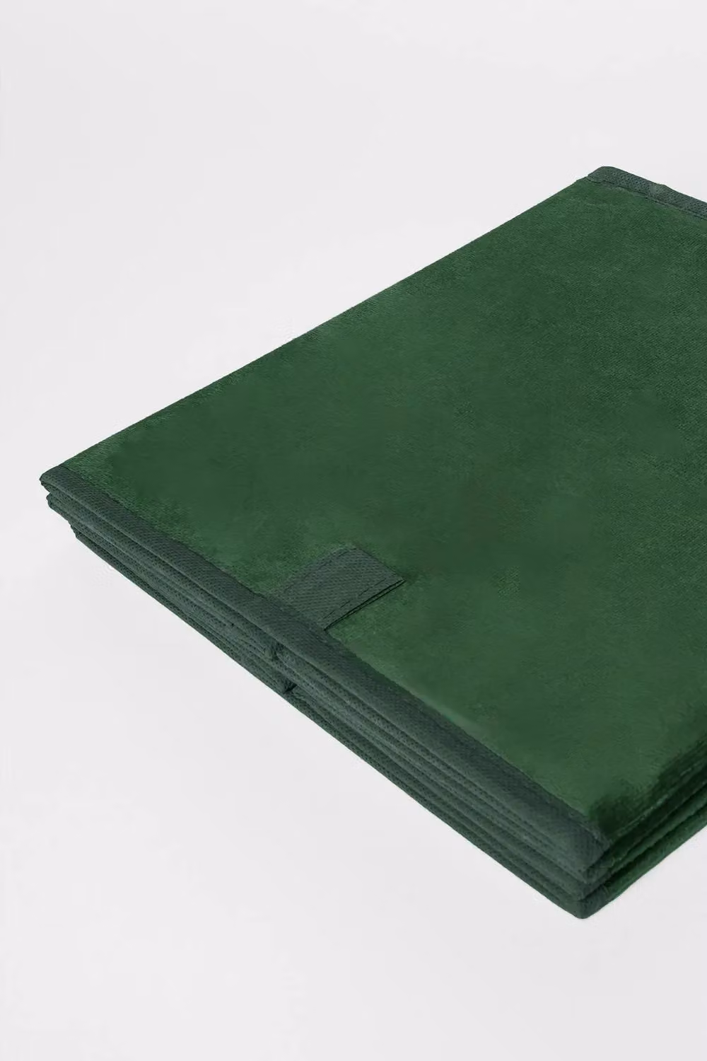 OHS Set of 4 Matte Velvet Foldable Cube Storage Boxes, Green, W/D/H: 27.0 x 27.0 x 27.0 cm – 7