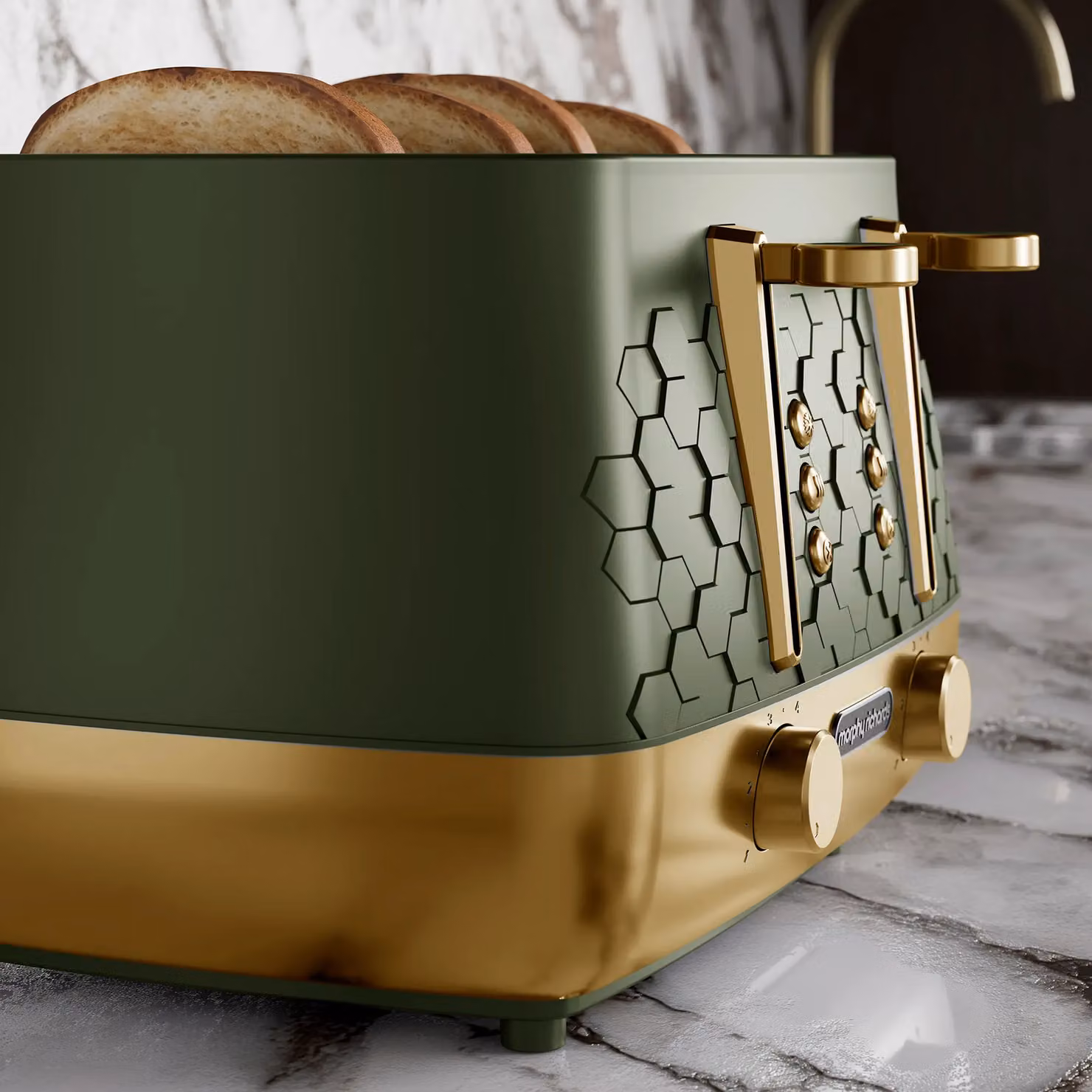 Morphy Richards Cassini 4-Slice Toaster in Green – 3