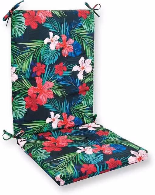 Coopers of Stortford Water Repellent Rectangular Outdoor Recliner Cushion Pad in Orange Multicolour
