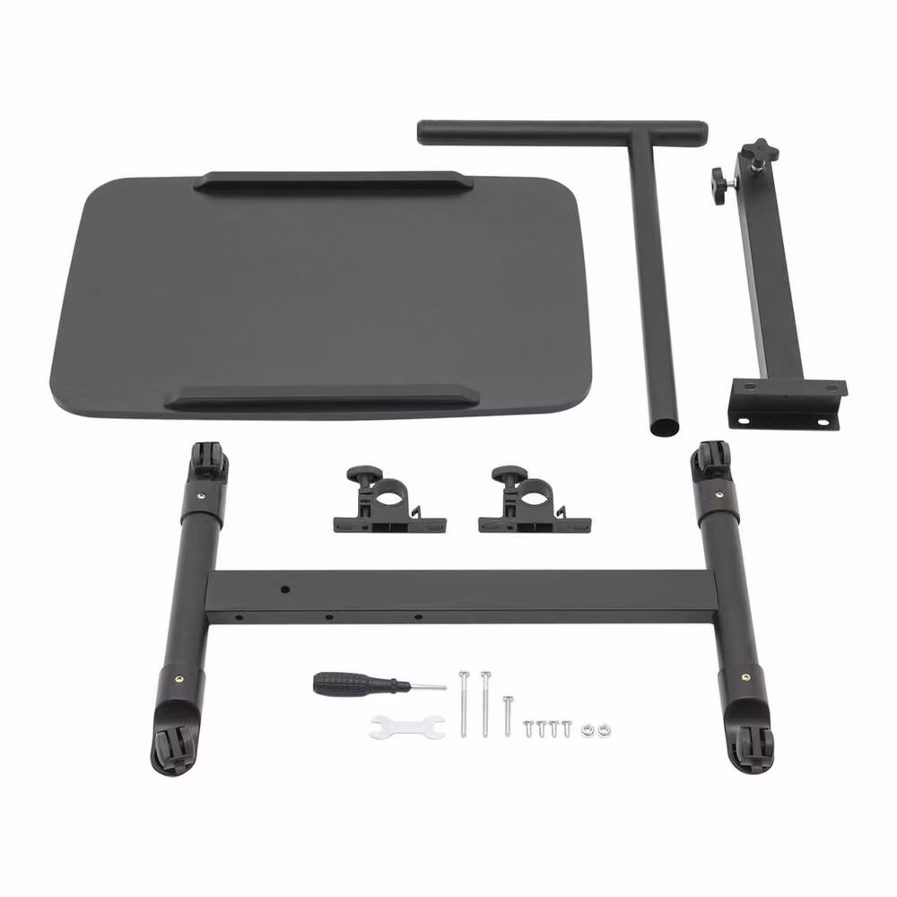 VOGREX Adjustable Rolling Mobile Laptop Bed Desk in Black – 2