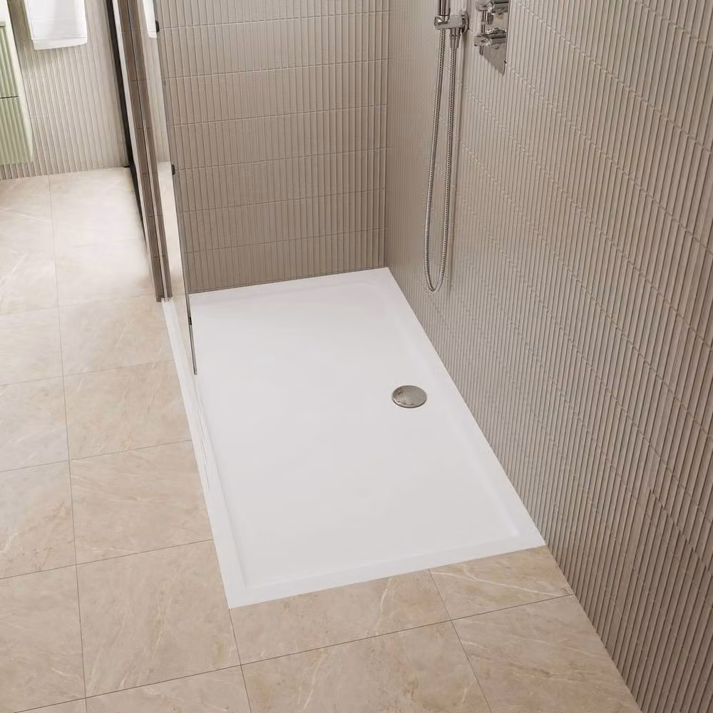 Balterley Premium Slip Resistant Rectangular Shower Tray, White, W: 170 cm, D: 70 cm – 2