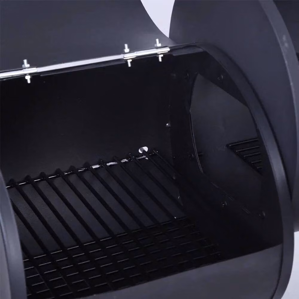 Kelvenix 2 in 1 Charcoal BBQ Grill and Smoker in Black, H 115 x W 114 x D 53 cm – 3