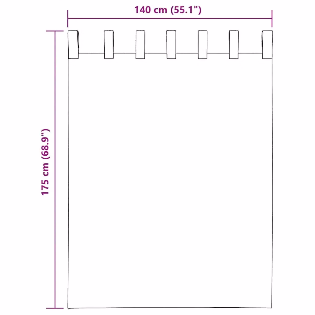 Berkfield Home Red Transparent Voile Curtains with Rod Pockets, 2 Pack, H 175 cm x W 140 cm – 6