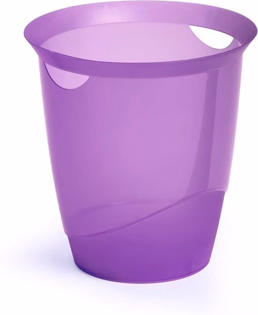 Durable Plastic Waste Recycling Bin, 16 Litre, Translucent Purple – 1