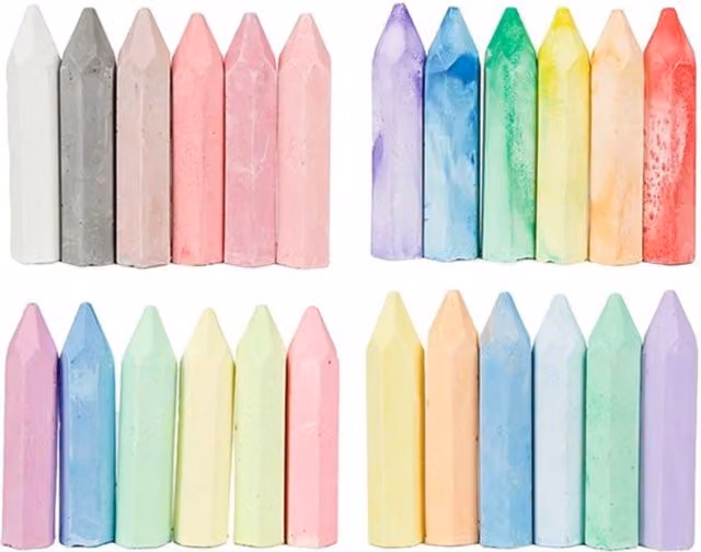 UMKYTOYS 24 Piece Multicolour Sidewalk Chalk Pencil Set for Children