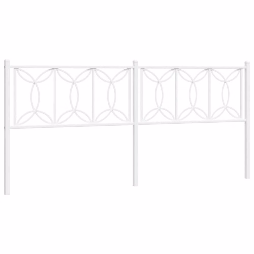 Berkfield Home Metal Headboard in White – 2