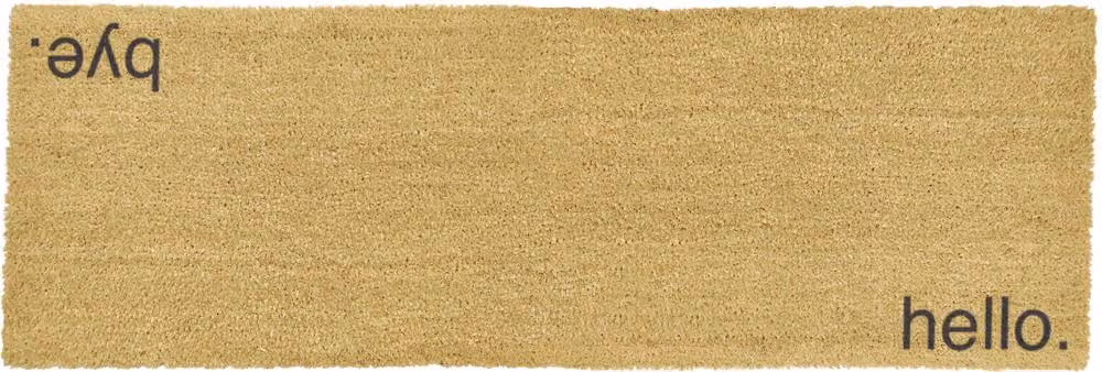 Artsy Mats Hello Bye Coir Doormat in Brown, W/D: 120 x 40 cm – 4