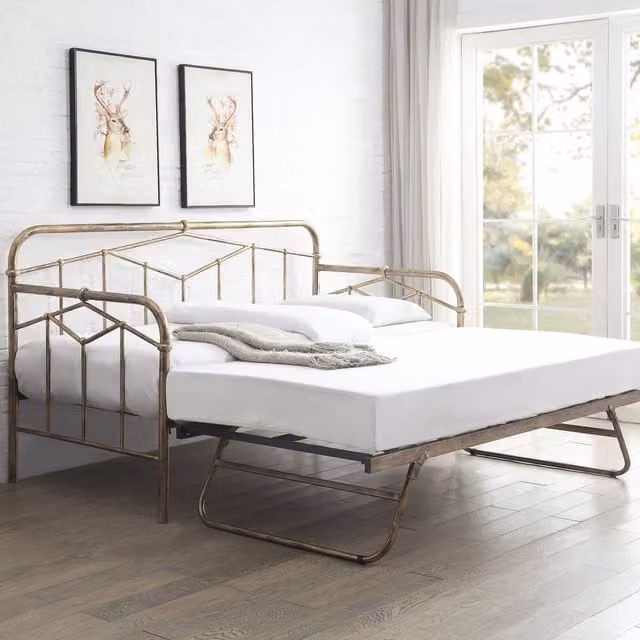 Flintshire Furniture Axton Art Deco Day Bed in Antique Bronze