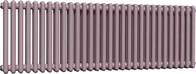Lux Heat Horizontal 3 Column Steel Radiator in Purple, W: 137 cm, H: 50 cm, D: 5 cm