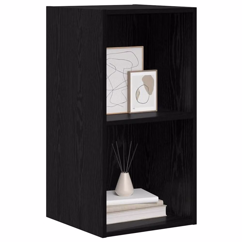 Berkfield Home Wall-Mounted TV Cabinet in Black Oak, W/D/H: 37 x 37 x 72 cm – 3