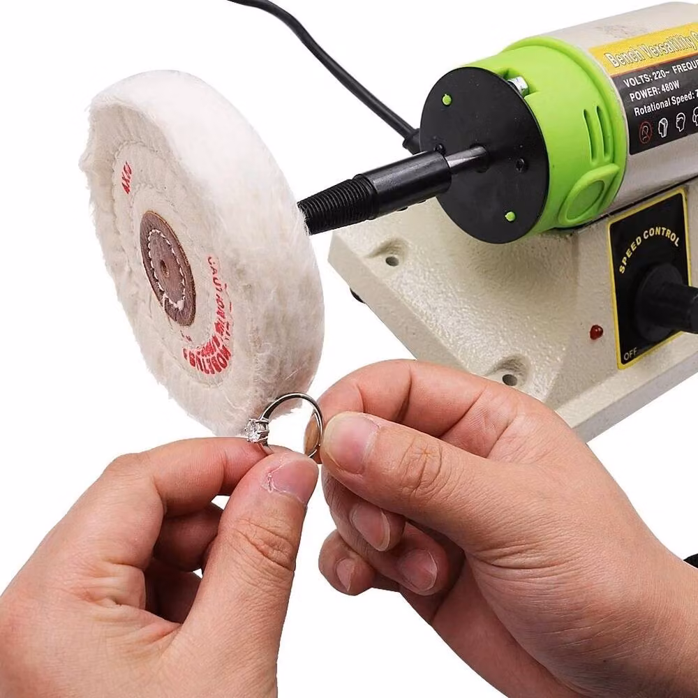 SPETLEK 2 Pack of White Cotton Buffing Wheels for Bench Grinder and Jewellery Polishing Metal and Wood – 2