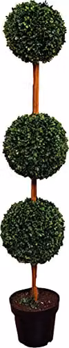 Bestfor Artificial Round Topiary Ball Tree, Green, Height: 120 cm