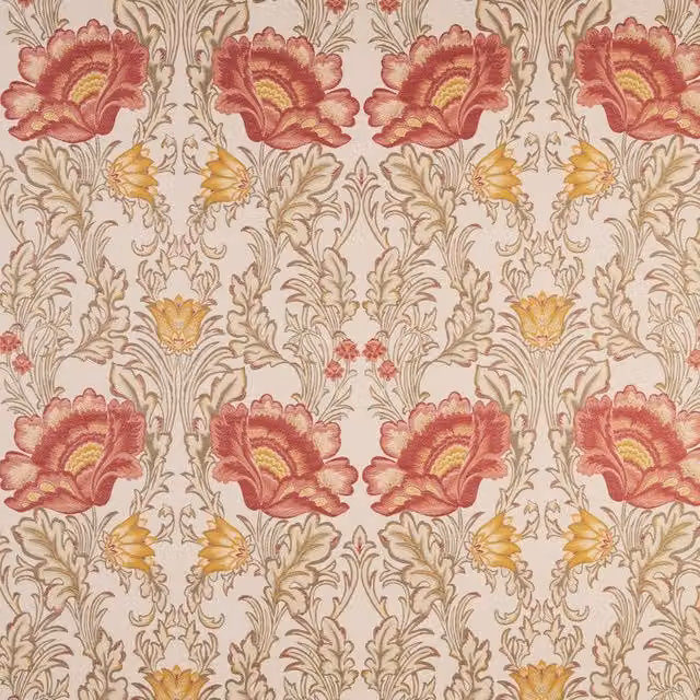 iLiv Pimpernel Fabric in Garnet and Gold