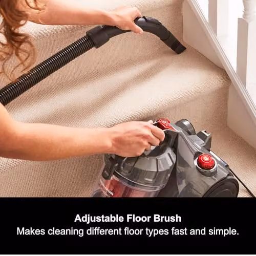 Morphy Richards PowerSphere Cylinder Vacuum, 2L, Grey and Red, Bagless with HEPA Filter and Turbo Brush – 12