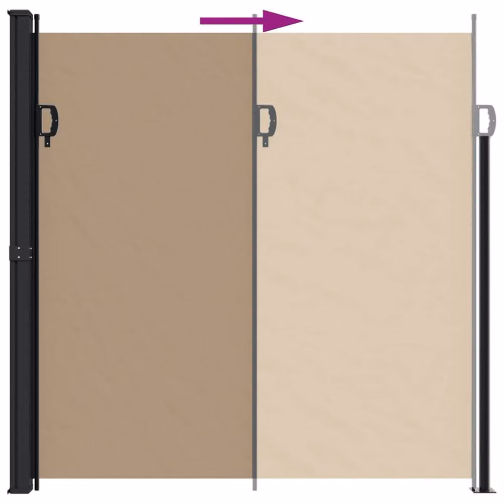 Berkfield Home Retractable Side Awning in Beige, W/H: 200 x 300 cm – 2