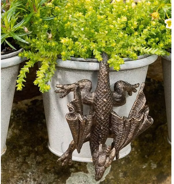 Jardinopia Antique Bronze Dragon Pot Buddy Hanging Plant Pot Hanger