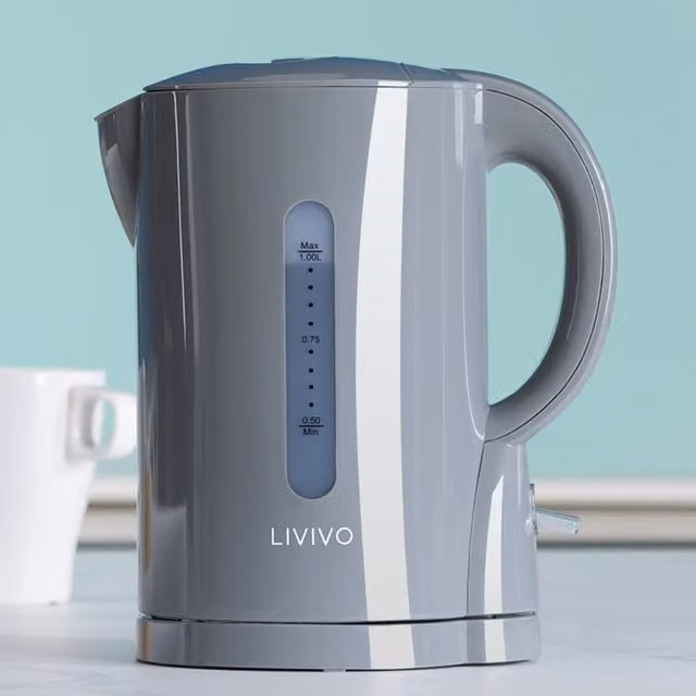 Livivo 1L Travel Kettle in Grey