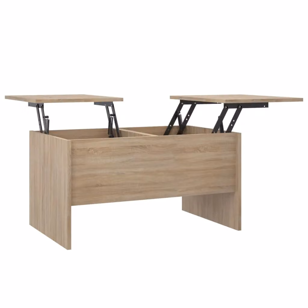 Berkfield Home Sonoma Oak Coffee Table in Brown with Lift Mechanism, W: 80 cm, D: 50 cm, H: 42.5 cm – 2