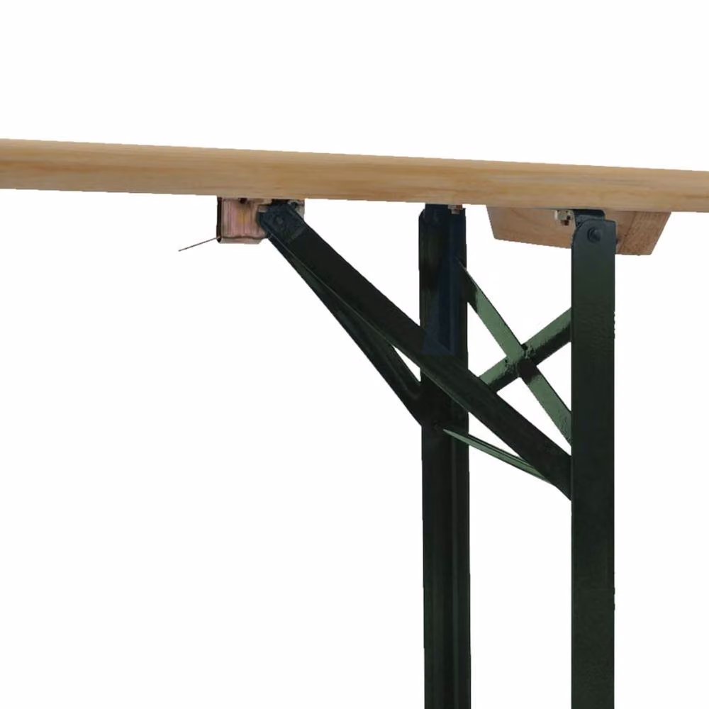 Berkfield Home Folding Beer Table with 2 Benches, Brown Fir Wood – 2