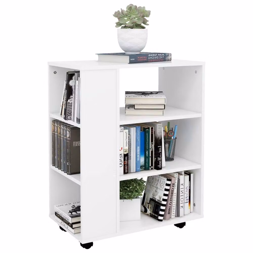 Berkfield Home Rolling Cabinet in White, W/D/H: 60 x 35 x 75 cm – 2