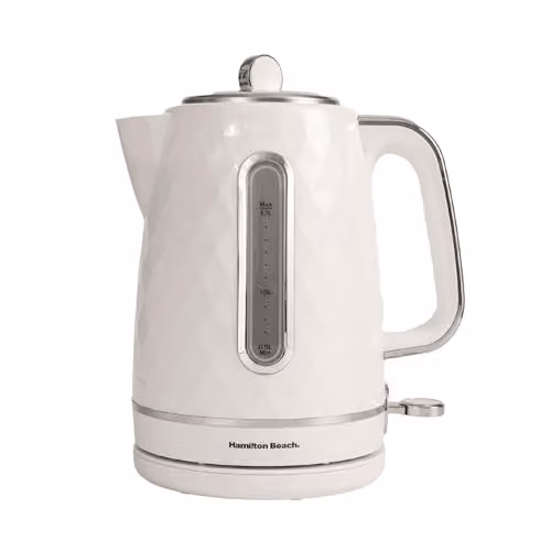 Hamilton Beach Diamond Electric Kettle, White, 1.7 l – 1