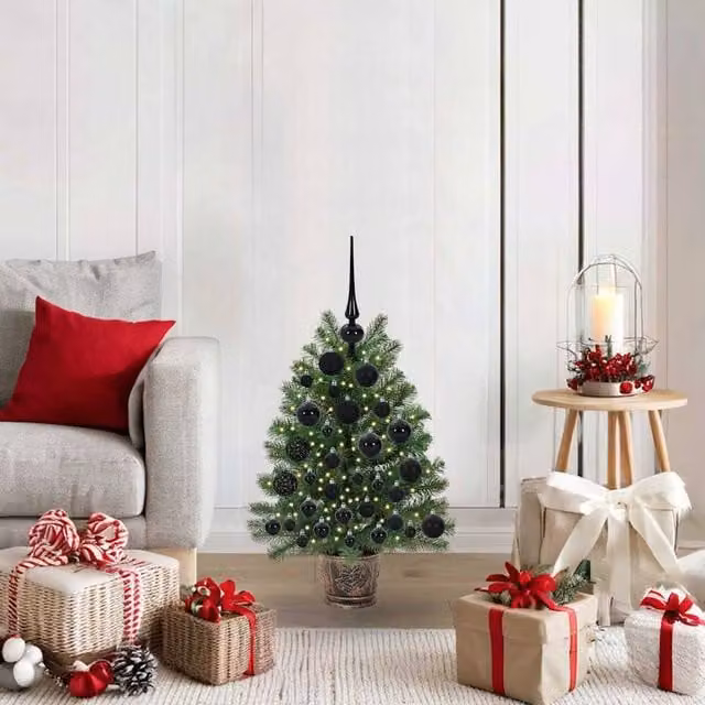Berkfield Home Green Tabletop Artificial Christmas Tree with 150 LEDs, Height: 75 cm