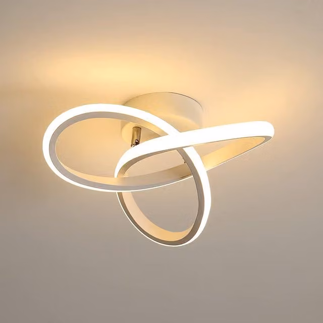 Pheashine Modern LED Ring Ceiling Light, Warm White 3000K, White, Diameter: 25 cm – 1